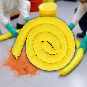 Calcetín Absorbente de Químicos 1500, Calcetín Absorbente para Derrames de Químicos Industriales, para Control de Líquidos Peligrosos Ácidos y Alcalinos, Laboratorio, Fábrica - Product Image 1