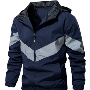 Mens Fashion Windbreaker <b>Jacket</b> Windproof Waterproof Soft Shell Rain Outdoor Outerwear Custom Hooded Winter Waterproof Running - Product Image 3