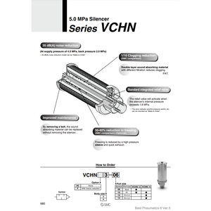 Dispositif de réduction du bruit pneumatique SMC VCHN4-10 silencieux - Product Image 2