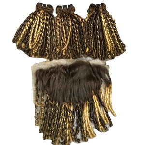 Conjunto completo de 200 de densidad para rizos, mezcla de colores, máquina de extensiones de cabello humano Remy virgen, doble dibujado, sin enredos, sin caída - Product Image 1