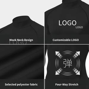 Camiseta de Compresión Deportiva Personalizada con Logotipo para Hombre, Camiseta de Manga Larga de Secado Rápido con Protección UV - Product Image 2