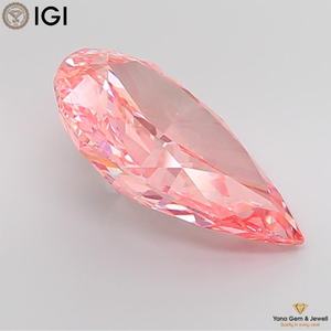 Diamante Cultivado en Laboratorio CVD, Claridad VS1, Color Rosa Intenso, 8.02 Quilates, Corte Pera, con Certificado IGI, Ideal para Anillo de Compromiso - Product Image 4