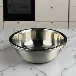 Skies Trader Bol mélangeur en acier inoxydable brossé de qualité supérieure, à rebord large, de qualité professionnelle, pour la préparation culinaire et la pâtisserie - Product Image 1