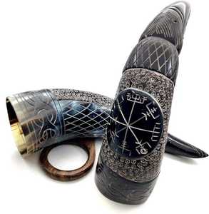 Cuerno Vikingo para Beber de la Mejor Calidad con Soporte, Diseño Vintage de Lujo Hecho a Mano para Fiestas de Vino a Bajo Precio, AL MALIK CRAFT - Product Image 4