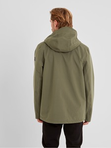Veste imperméable à capuche pour homme, vert olive, fermeture éclair, vêtements décontractés pour l'extérieur, matière polyester, style automne - Product Image 5