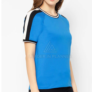 T-shirt décontracté ample à manches courtes, couleur unie, qualité supérieure, logo personnalisé, t-shirt à manches courtes pour femmes - Product Image 6