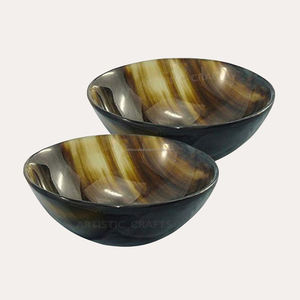 Cuenco de cuerno Natural con diseño de carabina, plato de servicio ecológico desechable artesanal artístico único, sin BPA, ligero y duradero - Product Image 2