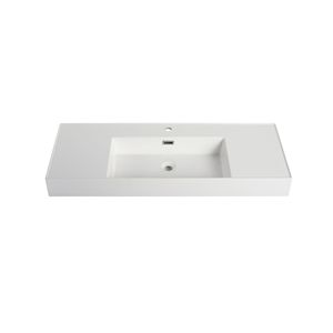 Bacino in resina da 48 pollici solo per vanità da bagno - Product Image 5