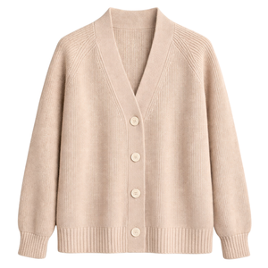 Cardigan long en maille pour femme, boutonné, en mélange de coton doux, coupe décontractée, léger, pull décontracté, vêtement d'extérieur pour superposition - Product Image 4