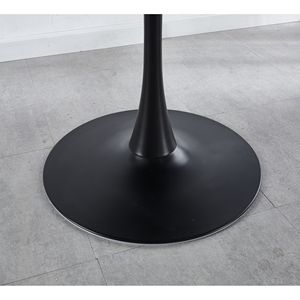 Tavolo Tulip Mid-Century da 80 cm con Piano in MDF, Tavolo da Pranzo a Piedistallo per 2-4 Persone, Facile Accesso per il Servizio - Product Image 5