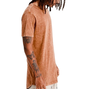 T-shirts pour hommes respirants de qualité supérieure, anti-rides, personnalisés, en coton lourd 100 %, lavés à l'acide, écologiques - Product Image 4