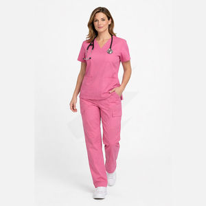 High Quality Custom Medical Scrub Set for Women Wholesale Hospital Doctors and <b>Nurses</b> Female Nursing Scrub Uniforms - Product Image 1