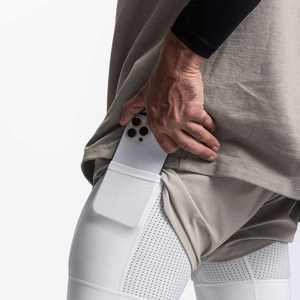 Shorts de sport pour hommes, séchage rapide, été, décontractés, 2-en-1, anti-plis, taille élastique, 100% polyester - Product Image 5