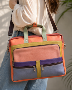 Nouvel arrivage de sac messager à bandoulière en cuir recyclé pour le bureau Offre Spéciale à usages multiples Sacoche pour ordinateur portable de haute qualité sac unisexe à couleurs multiples - Product Image 1