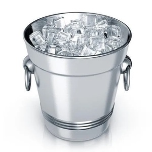 Classic Look Design Stainless Steel Ice Bucket Round Modern Design Rust Resistant Party Use Beverage <b>Cooler</b> - Product Image 1