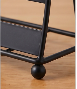Modern <b>Black</b> Metal Wire <b>Napkin</b> Holder Free Standing Tissue Rack For Tabletop Storage Display Home Use And Hotel Use - Product Image 3