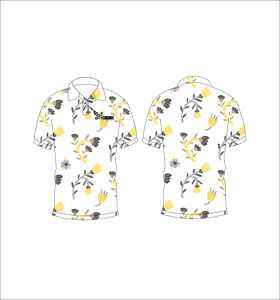 เสื้อโปโลพิมพ์ลายดอกไม้แบบกำหนดเอง ซับเหงื่อ แห้งเร็ว แขนสั้น เหมาะสำหรับกอล์ฟ ลำลอง ใส่สบายในฤดูร้อน - Product Image 1