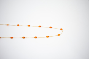 Natural <b>Opal</b> Station <b>Necklace</b> in Solid 18K Yellow Gold Pear-Cut Bezel Set Iridescent Gemstone Chain – Luxury October Birthstone - Product Image 3