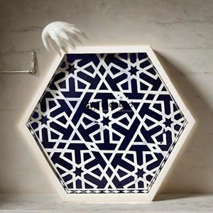 Elegante Posavasos con Incrustaciones de Hueso, Adorno Decorativo Premium de Tradebyd - Product Image 2