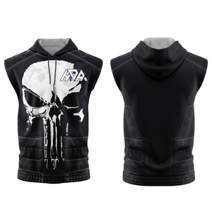 Sudadera con capucha sin mangas unisex de poliéster para sublimación, con cremallera, resistente a la decoloración, para fitness, venta al por mayor, muestra gratuita del fabricante, estilo y calidad. - Product Image 1