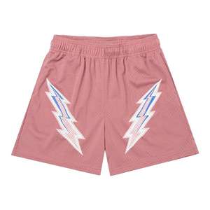 Shorts d'été personnalisés avec logo, en maille unie par sublimation, décontractés, pour la plage, la course, le sport, séchage rapide, respirants, avec taille élastique pour hommes - Product Image 2
