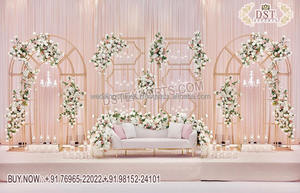Marvelous Wedding Candle Walls <b>Backdrop</b> for Wedding Stage Attractive Wedding Stage Metal CandleWall Ravishing <b>Gold</b> CandleWall UK - Product Image 5
