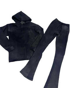 ชุดวอร์มแฟชั่นใหม่ VIBE SEWN ผ้าฝ้าย 100% แบบ unisex น้ำหนักเบา มีฮู้ด สไตล์ลำลอง ผ้าฟลีซ ล้างสีแบบ Acid Wash สีพื้น ชุดเซ็ต 2 ชิ้น กางเกงขาสั้น เหมาะสำหรับฤดูหนาว - Product Image 4