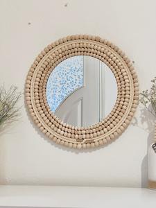 Cadre de miroir élégant et écologique personnalisable avec incrustations en os et détails en pierre d'agate naturelle, style vintage - Product Image 2