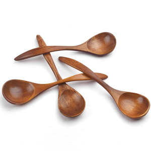 Cuchara de madera de diseño moderno para helados y batidos, cucharas de té de madera noble de gran calidad. - Product Image 4