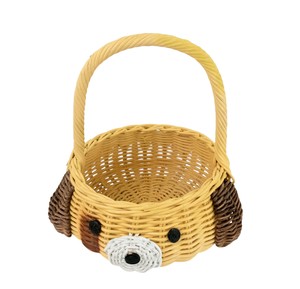 Cute Animal Shaped Rattan Storage <b>Basket</b> Bear Design Natural <b>Wicker</b> With <b>Handle</b> For Children's Toy Storage - Product Image 5