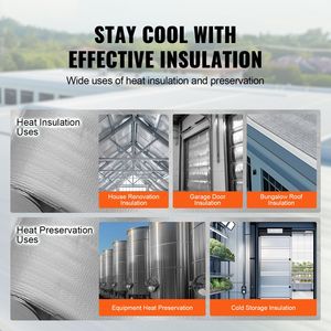 Rouleau d'isolation en tissu PE tissé avec feuille d'aluminium doublement réfléchissante de 6,5 mil, 48 x 250 pi, pour la réflexion de la chaleur 48 X Heat - Product Image 5