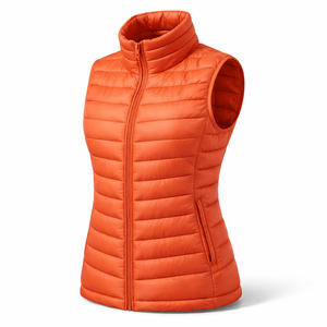 Chaleco Ligero con Cuello Alto para Mujer al por Mayor - Proveedor de Chalecos Ligeros para Mujer con Pedidos al por Mayor y Personalización OEM - Product Image 3