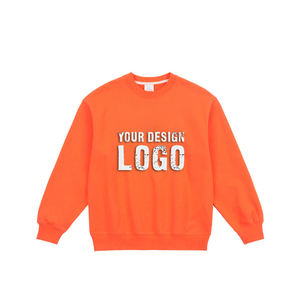 เสื้อสเวตเชิ้ตผู้ชายสีพื้นสไตล์อเมริกัน ผ้าหนา ใส่ได้ทั้งฤดูใบไม้ร่วงและฤดูหนาว คอกลม ทรงหลวม เสื้อฮู้ดดี้ผู้ชาย - Product Image 4