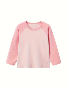 T-shirt à manches longues pour filles, col rond, couleur unie, jersey décontracté, respirant, 100% polyester, collection du Bangladesh - Product Image 6