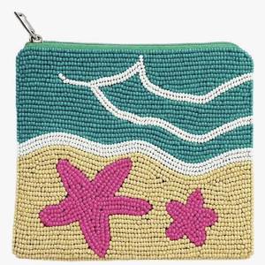 Boho Handwork Embroidery Glass Seed Beaded Customized Color Logo Decorative Mini Cosmetic Bag <b>Gift</b> Event Party Statement Fashion - Product Image 2