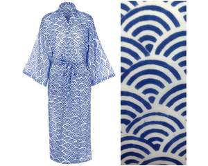 Bata de algodón tipo gofre con estampado floral y animal, estilo kimono, cuello en V, largo completo, suave, absorbente, de secado rápido, ajuste relajado, para dama de honor y spa, primavera - Product Image 5
