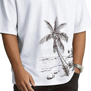 เสื้อยืดผู้ชายลายกราฟิกใส่สบายทุกวัน-ผ้าฝ้ายถัก 100% ลายเรียบ แห้งเร็ว คอกลม แขนสั้น สไตล์ลำลอง - Product Image 6