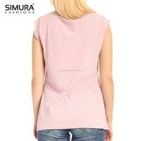 Haute qualité à manches longues 100% bio grande taille Logo personnalisé T-shirt O cou 100% coton pour les femmes 'du Bangladesh Jersey décontracté
