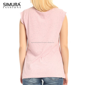 เสื้อยืดคอกลมแขนยาวผ้าฝ้าย100% ออร์แกนิกสำหรับผู้หญิงเสื้อ100% โลโก้ตามสั่ง - Product Image 2