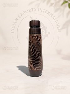 Bouteille d'eau Eclipse Wave pour la maison et les voyages, exportée par Indian exports international. (Cuivre pur certifié) - Product Image 1