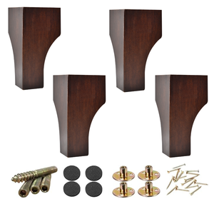 Large Tapered Solid Wood Furniture <b>Legs</b> <b>Sofa</b> Cabinet Feet Replacement Heavy Duty Modern Hardwood Design - Product Image 5