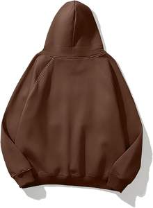 Sudadera con Capucha Corta de Algodón Liso de Lujo para Hombre, Personalizada, Oversize, Estilo Urbano, de Gran Gramaje - Product Image 3