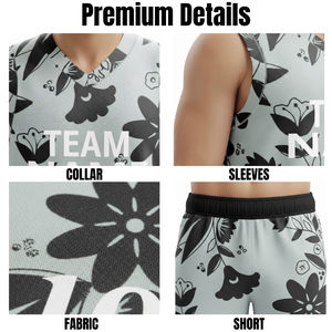 Ensembles de maillots de basket-ball personnalisés imprimés pour adultes, vêtements de sport performants, uniforme en mesh, taille plus, respirant, maillot de club - Product Image 6