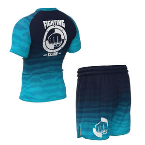 Camiseta de Compresión Personalizada Ecológica para Artes Marciales Mixtas (MMA) sin Gi, Jiu Jitsu, Manga Corta, Conjunto de Rash Guard para Hombre, Tela Oxford - Product Image 6