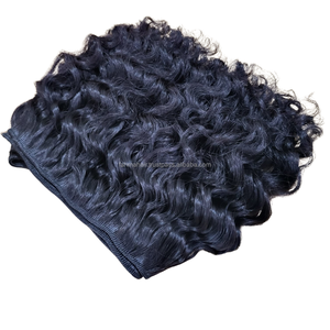 Extensions de cheveux naturels bouclés WEFT Jerry Curl, 100% cheveux humains Remy, mèches à double trame, cuticules alignées, bruts et non traités - Product Image 1