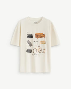 T-shirt décontracté pour homme 100 % coton épais à manches courtes, brodé, coupe ample, respirant, écologique et infroissable – Collection Routine - Product Image 1