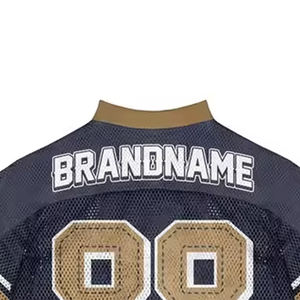 Maillot de sport vintage en mesh personnalisé pour homme, prêt à être expédié, style streetwear, pour football, basketball, ou t-shirt de football. - Product Image 5