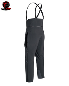 Salopette de travail pour homme, gris anthracite, taille haute, avec boucle de ceinture intégrée, poches supérieures zippées obliques et poches horizontales sur les cuisses - Product Image 2
