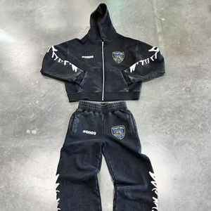 Pantalones Deportivos de Dos Piezas con Estampado Personalizado OEM/ODM para Hombre, Pantalones de Invierno con Logo, 100% Algodón, Ecológicos y Transpirables - Product Image 1