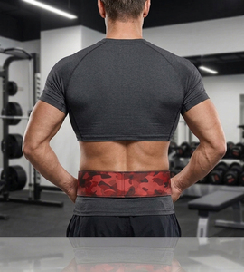 Cinturón de Soporte Lumbar Ajustable con Palanca, Camuflaje Rojo, para Entrenamiento, Levantamiento de Pesas, Soporte Lumbar, Cinturones Ajustables Unisex - Product Image 2